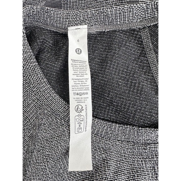Lululemon Swiftly Tech Womens 6 Short Slv Shirt 2.0 Gray Metallic Hip Length S - Picture 9 of 9